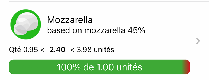 Éditer le seuil 100% ou de sécurité du stock What's Left